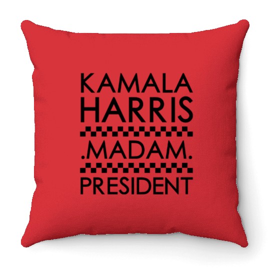 Kamala Harris 2024 for President Vote Tim Walz Throw Pillows