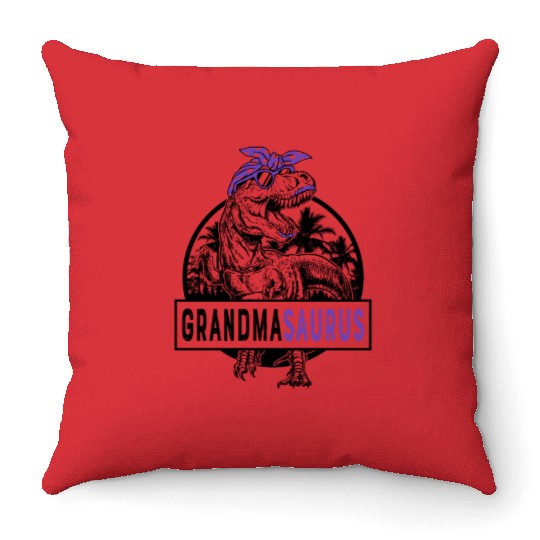 Grandmasaurus Fun Grandmasaurus Mother's Day 1WH6 Throw Pillows
