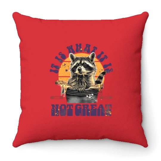 90s Racoon Bootleg Throw Pillows