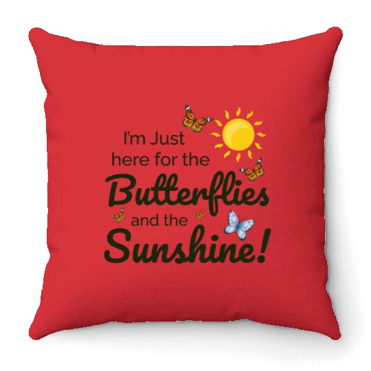 Butterfly Sunshine Insect Collector Entomology Throw Pillows