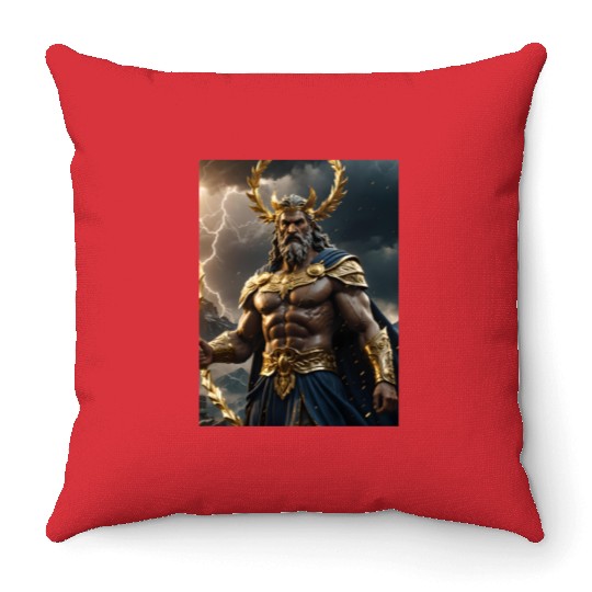 Zeus Jupiter Roman Greek God Throw Pillows