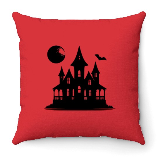 Full Moon Halloween Midnight Children's Haunted Throw Pillows