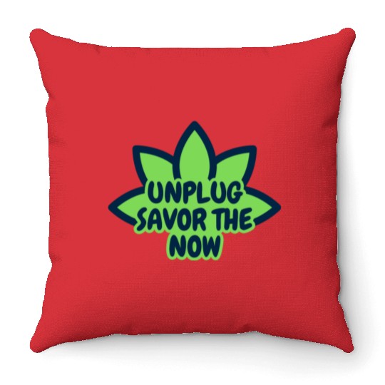 unplug Throw Pillows