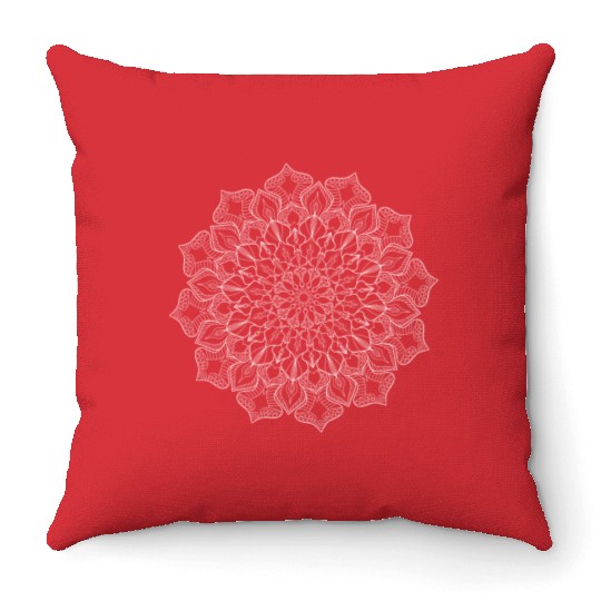 Serene Symmetry Mandala Throw Pillows