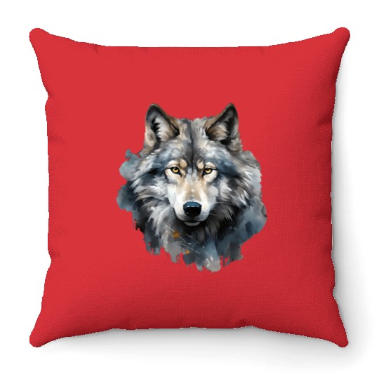 "The Call of the Wild: Wolf Art" Throw Pillows