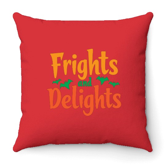 Halloween Theme Typography Black Art V 04 Throw Pillows
