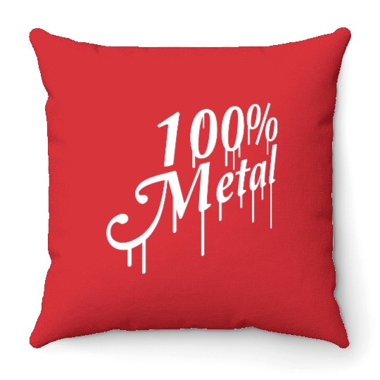 100 % Percent Metal Music Fun Graffiti Drops Stamp Throw Pillows