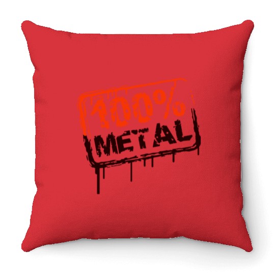 100 % Percent Metal Music Fun Graffiti Drops Stamp Throw Pillows