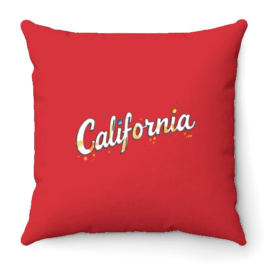 California Golden State gift Throw Pillows