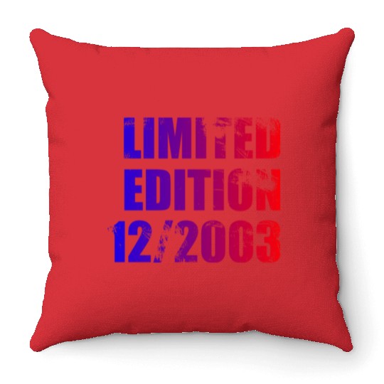 21st birthday Limited Edition 12/2003 Throw Pillows