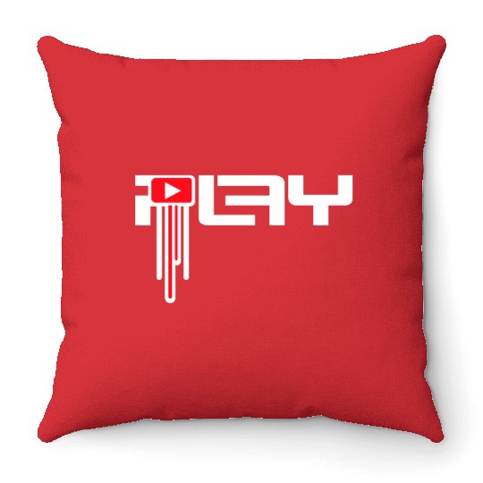 Play Icon Party On Techno DJ Music Graffiti Drops Throw Pillows