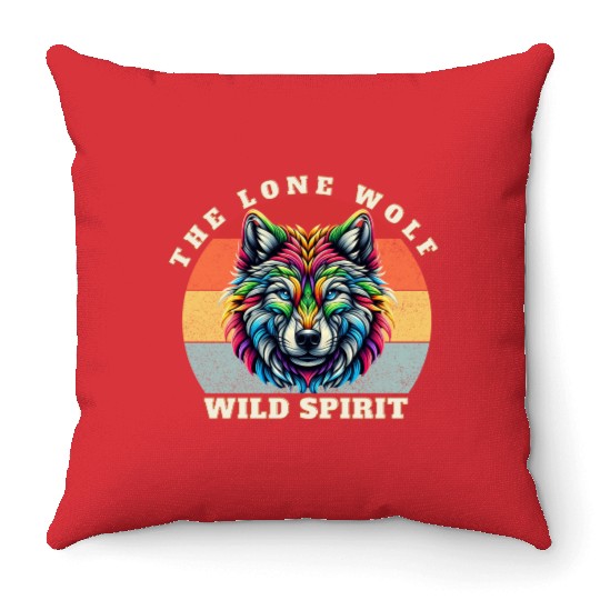 The Lone Wolf Throw Pillows