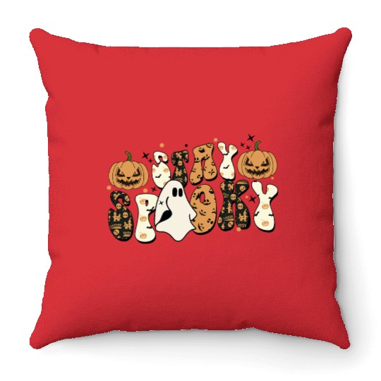 Stay Spooky Funny Halloween Throw Pillows