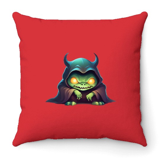 Boogeyman Monster Halloween Throw Pillows