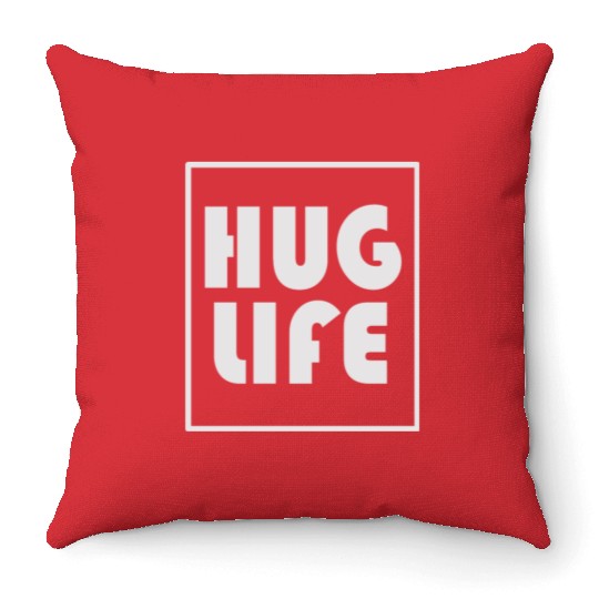 Hug Life Retro Style Throw Pillows