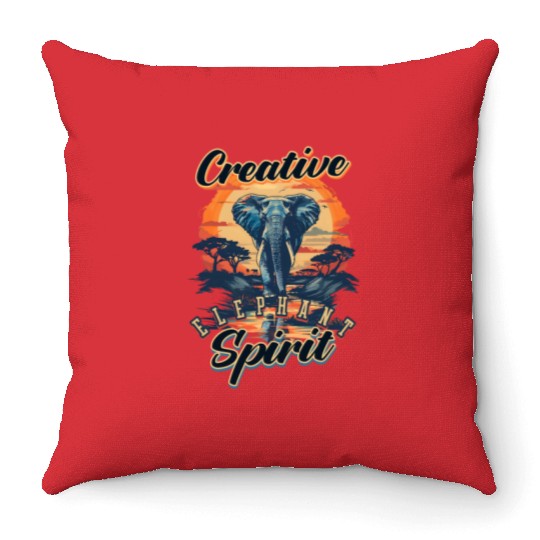 Elephant Creative Elephant Spirit Throw Pillows