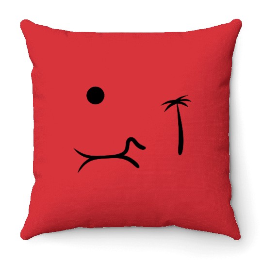 Dachshund summer holiday Throw Pillows