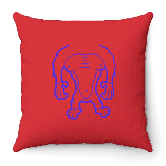 Funny Gorilla Body Without Head Halloween Cost Throw Pillows