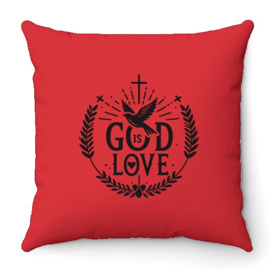 God is Love Throw Pillows