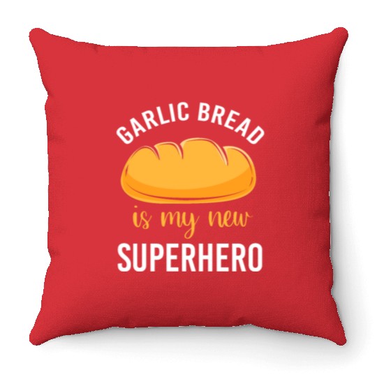 Bakery Baker Humor Food Lover Garlic Bread Throw Pillows