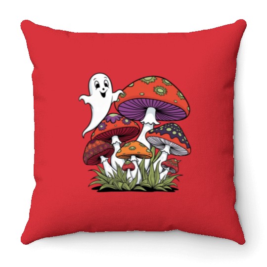 Throw Pillows mushrooms halloween