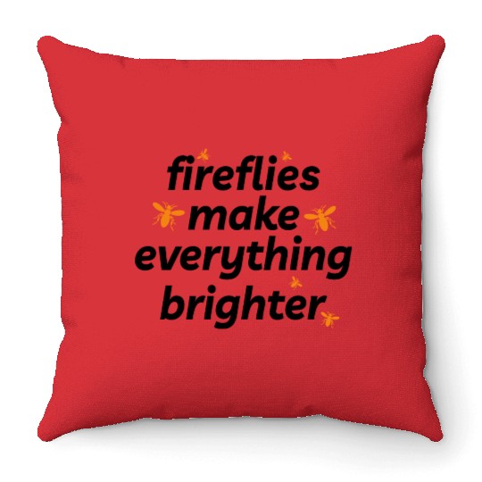 Fireflies Firefly Lightning Bug Insect Collector Throw Pillows