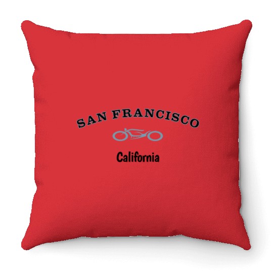 San Francisco California RCC - Rider CityClub Throw Pillows