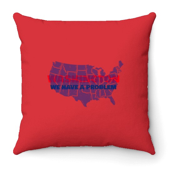 Washington We Have A Problem Throw Pillows
