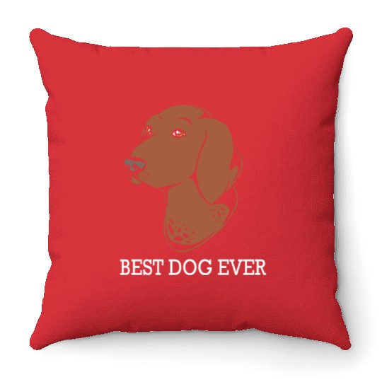 Best Dog Ever GSP Lover German Shorthaired Pointer Throw Pillows