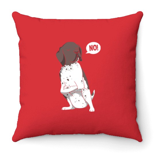 GSP Lovers Funny German Shorthaired Pointer Dog Throw Pillows