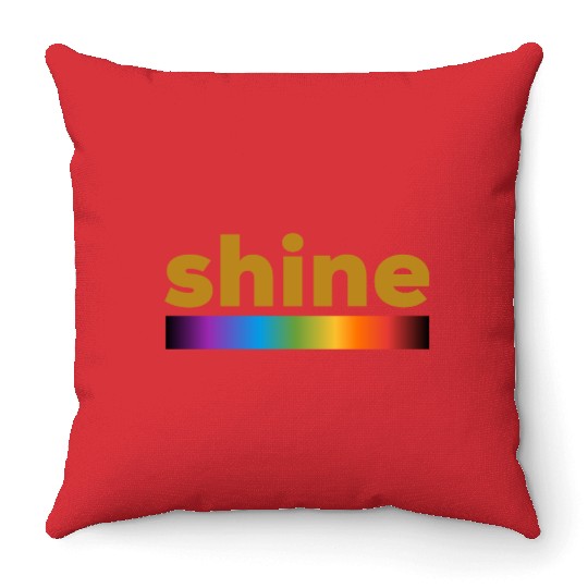 Shine. Light spectrum line. Throw Pillows