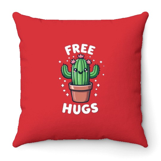 Free Hugs Throw Pillows