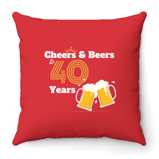 40th Birthday Throw Pillows