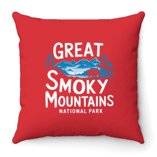 Great smoky mountains national park. Throw Pillows
