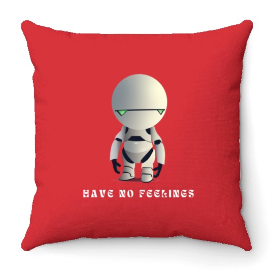 Purple Modern AI Robot Throw Pillows 2