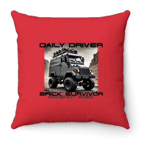 Daily Driver 001 Throw Pillows