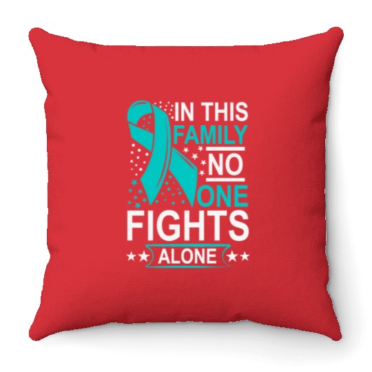 Wellness Collection - Family, No-one Fights Alone Throw Pillows