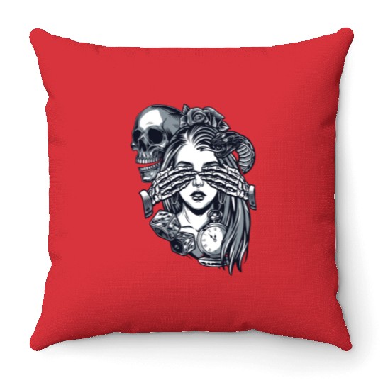 Chicano Street Art Throw Pillows