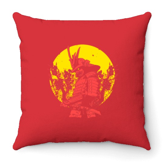 Kanji Japan Katana Sword Ninja Samurai Throw Pillows
