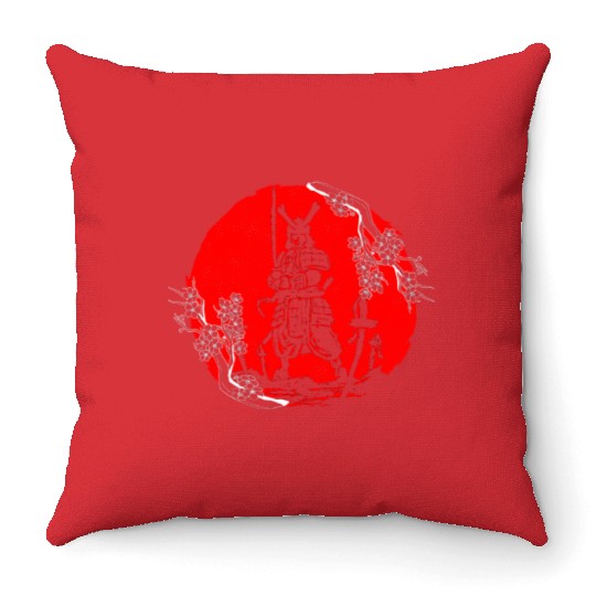 Kanji Japan Katana Sword Ninja Samurai Throw Pillows