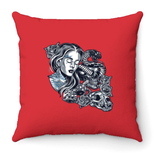 Blessed Chicano Vintage Street Art Graphic Throw Pillows