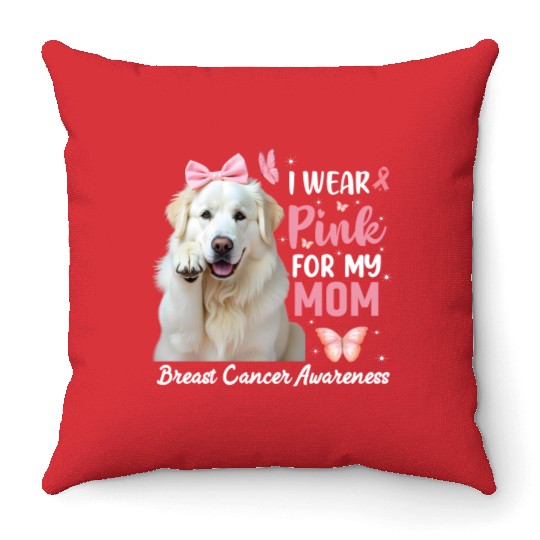 I wear Pink Great Pyrenees Throw Pillows