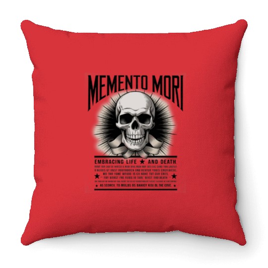 Memento Mori Embracing Life and Death Throw Pillows