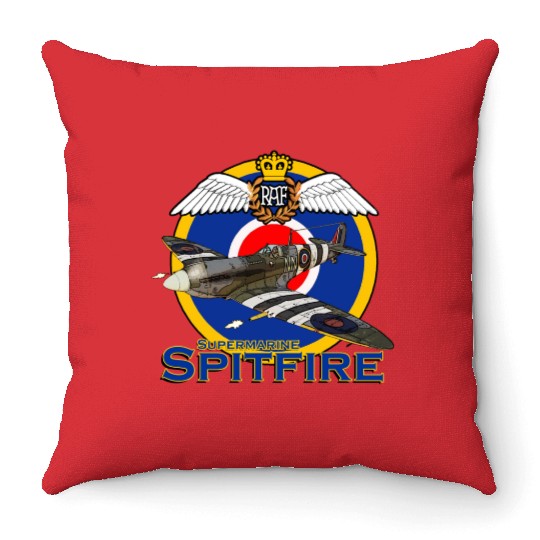 Supermarine Spitfire Throw Pillows