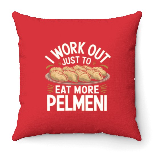 Pelmeni Dumpling Traditional Russian Throw Pillows
