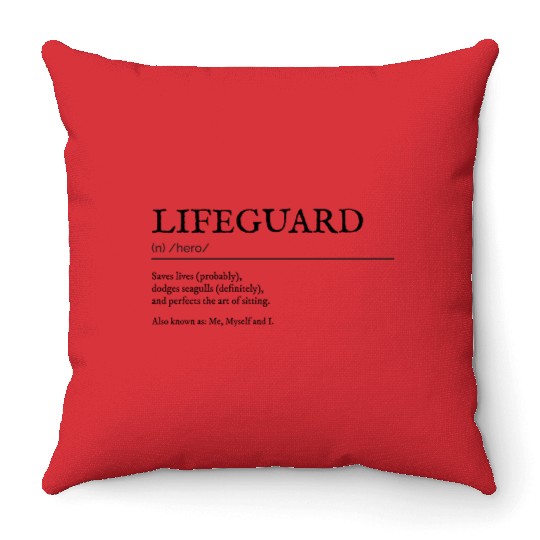 Funny and Creative Swimming Lifeguard Throw Pillows