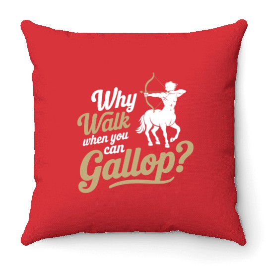 Funny Sagittarius Throw Pillows