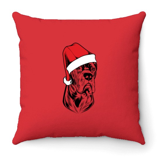 CANE CORSO Christmas Magic Unleashed with style Throw Pillows