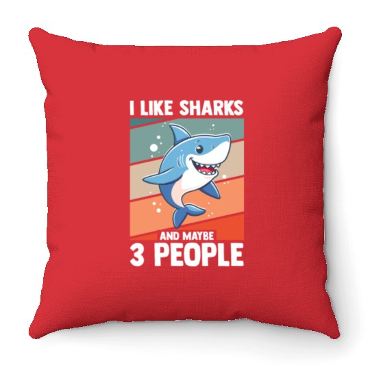 Funny Shark Design | Animal Shark Throw Pillows