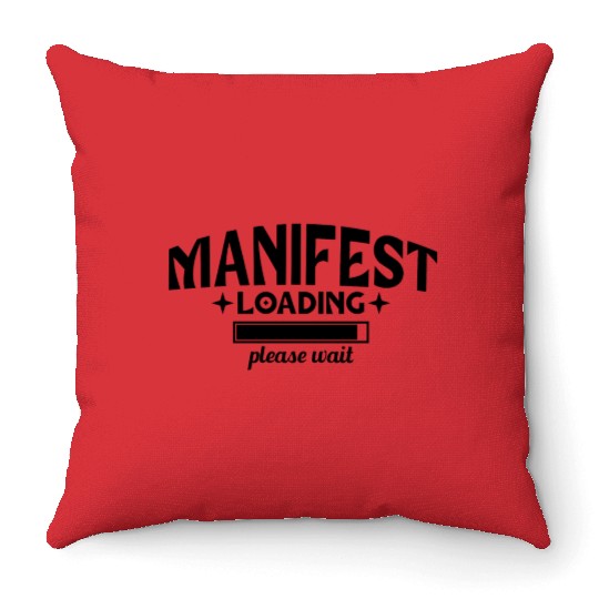Manifest loading please wait Throw Pillows